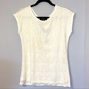 *Verve Ami size small ivory lace top NWT
